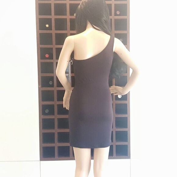 Women’s New One Shoulder Feather Mini Dress XS 4 - Picture 4 of 8